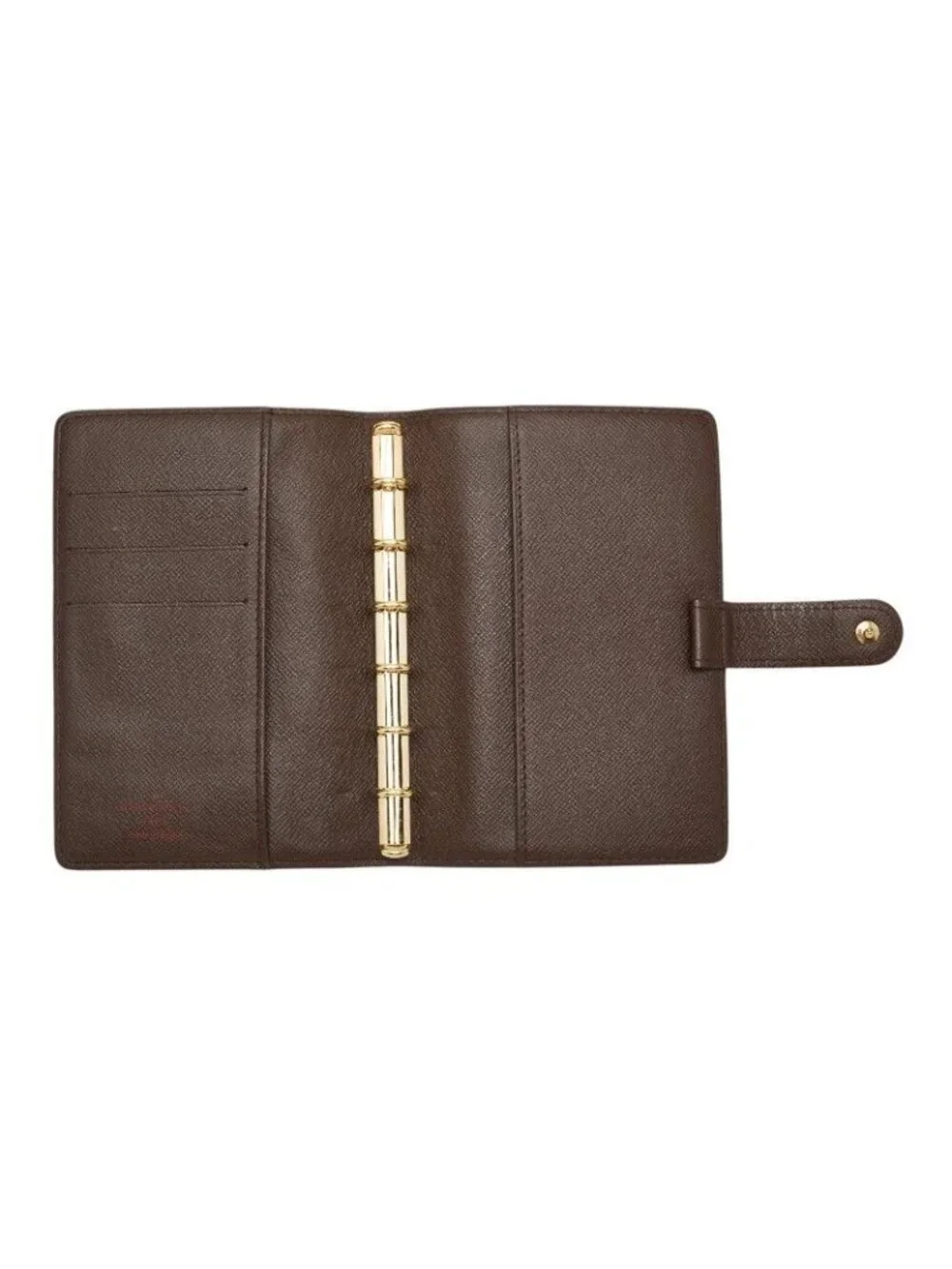 Louis Vuitton Damier Agenda PM Notebook Cover Brown Leather